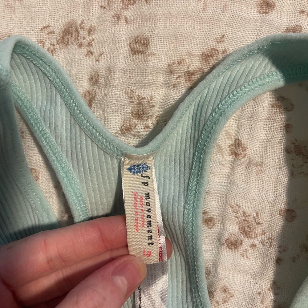 Mint Green Ribbed Women's Top - Picture 2 of 5